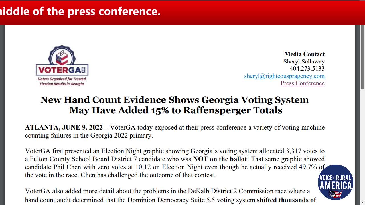 VoterGA Press Conference June 9, 2022