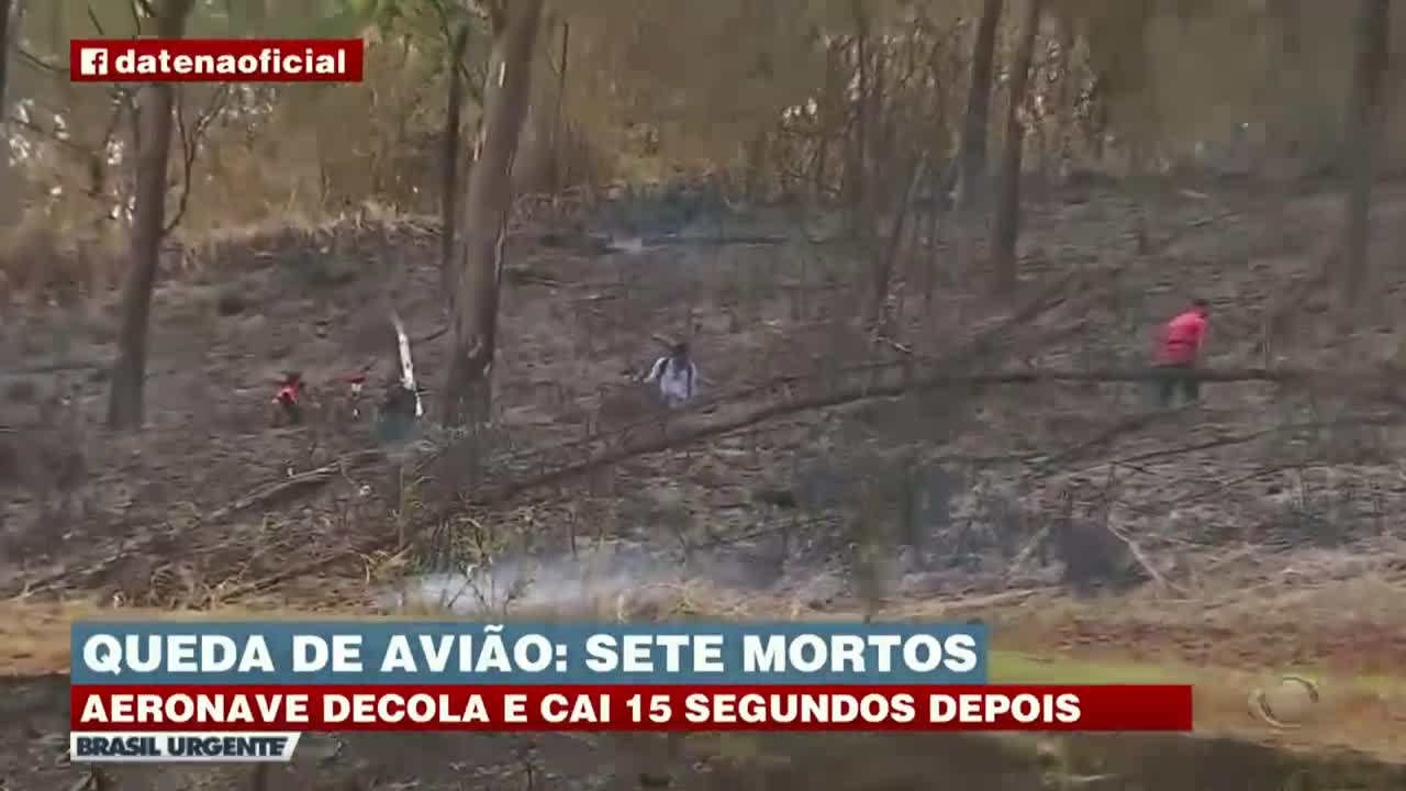 QUEDA DE AVIÃO: 7 MORTOS