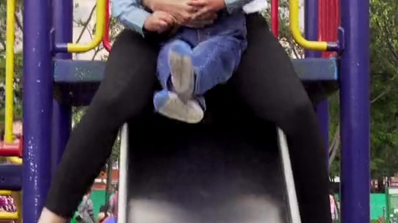 Mom playing her child