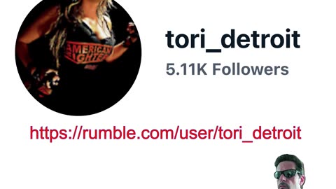 Like to know more? Head to Tori’s channel https://rumble.com/user/tori_detroit