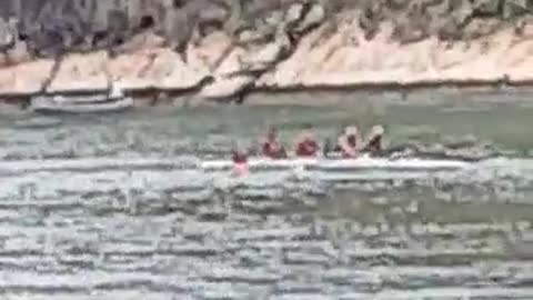 Chegada do Four Skiff Júnior. Campeonato Capixaba de Remo