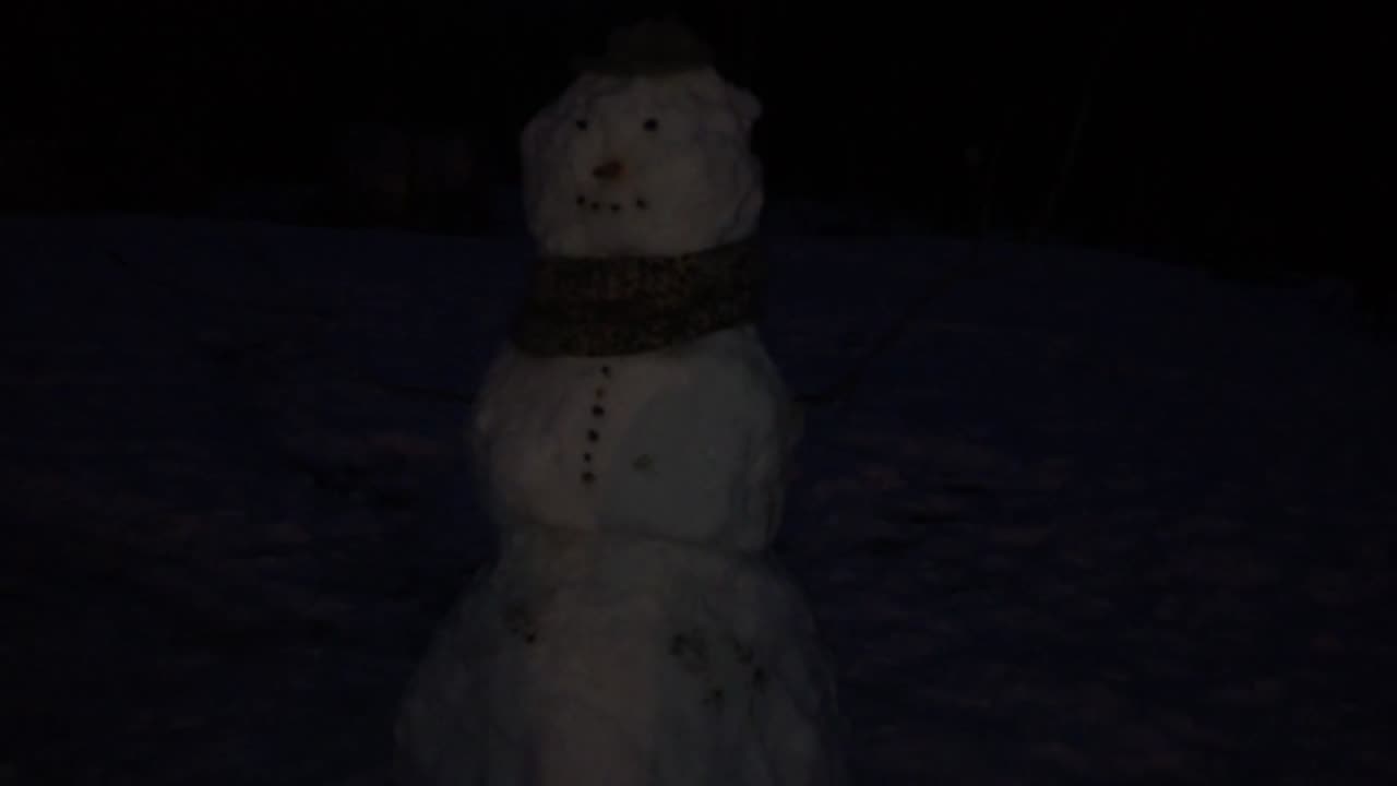 We made a snowman