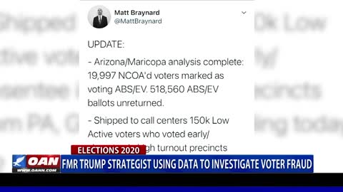 Former Trump strategist using data to investigate voter fraud 11/12/20