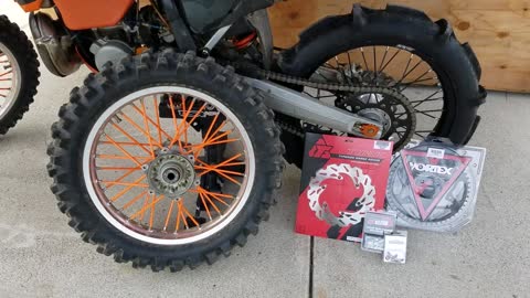 KTM Back Tire Install On 2006 KTM 300 XC-W