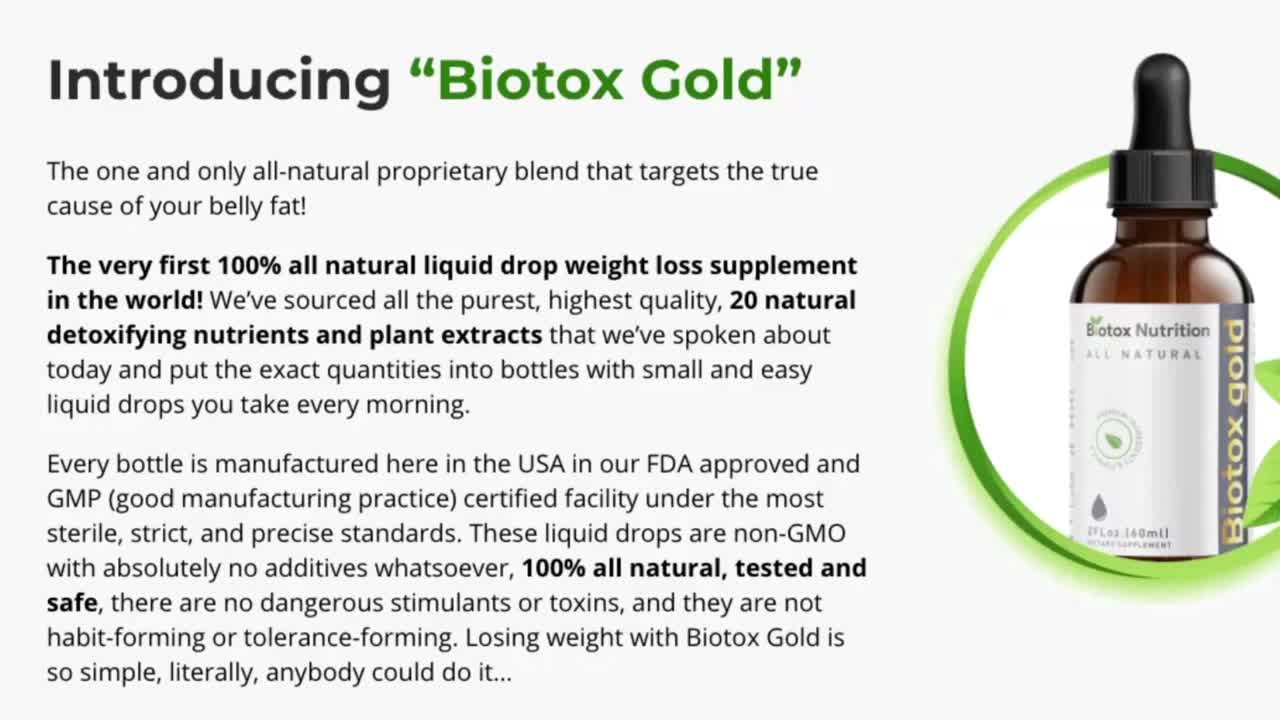 Biotox Gold weight loss liquid