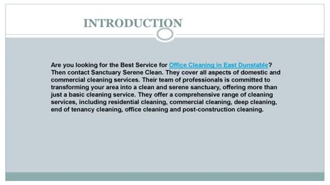 Looking for the best Office Cleaning in East Dunstable