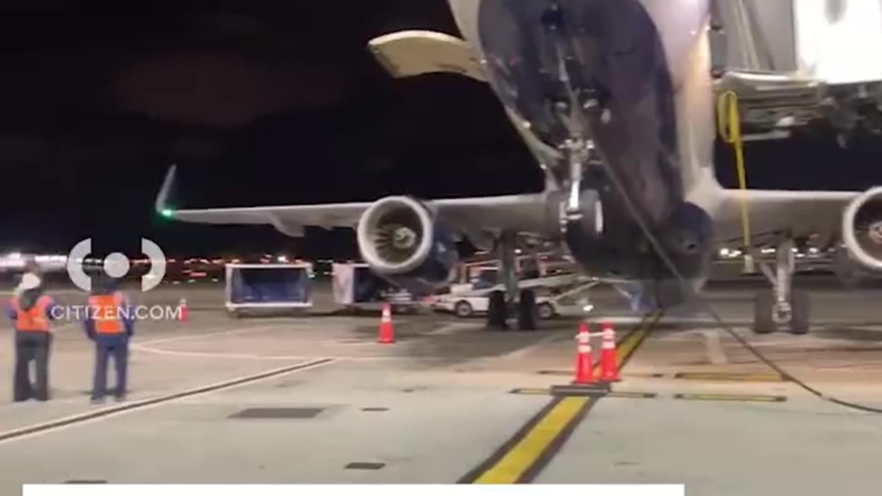 A JetBlue plane tipped backward at JFK Airport gate after a "shift in weight and balance."