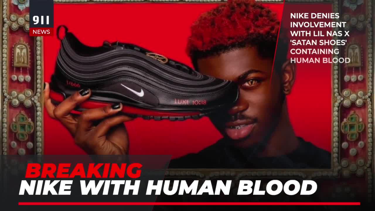 LIL NAS X NIKE SATAN SHOES WITH HUMAN BLOOD