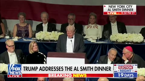 Trump Nukes Bill DeBlasio At Al Smith Dinner