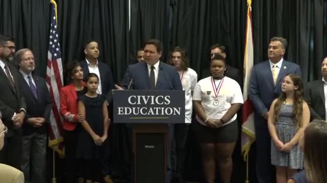 Florida Governor Ron DeSantis Touts Improved Civics Test Scores Across The State