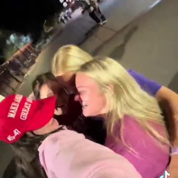 Students on a university campus celebrate President Donald J. Trump's victory