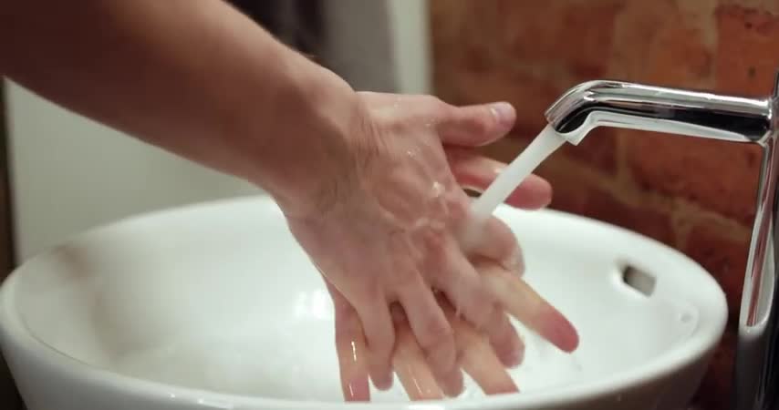 Hands washing stock video Copyright Free