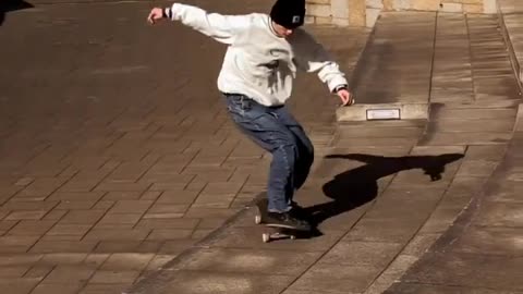 Skateboarding on the street at night