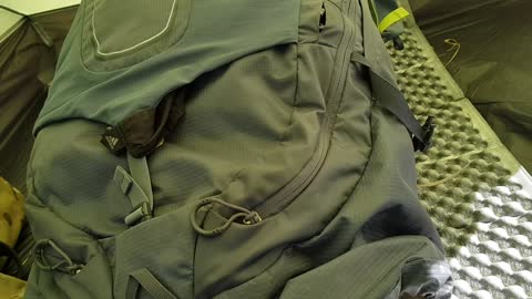 Sleep system packed away. Coffee first then pack the rest of the gear