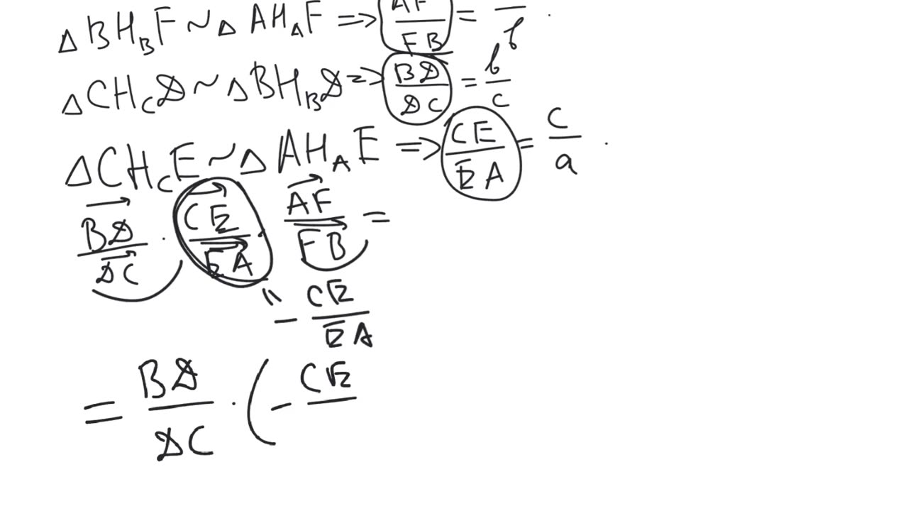 Menelaus's theorem | plane geometry | intermediate level