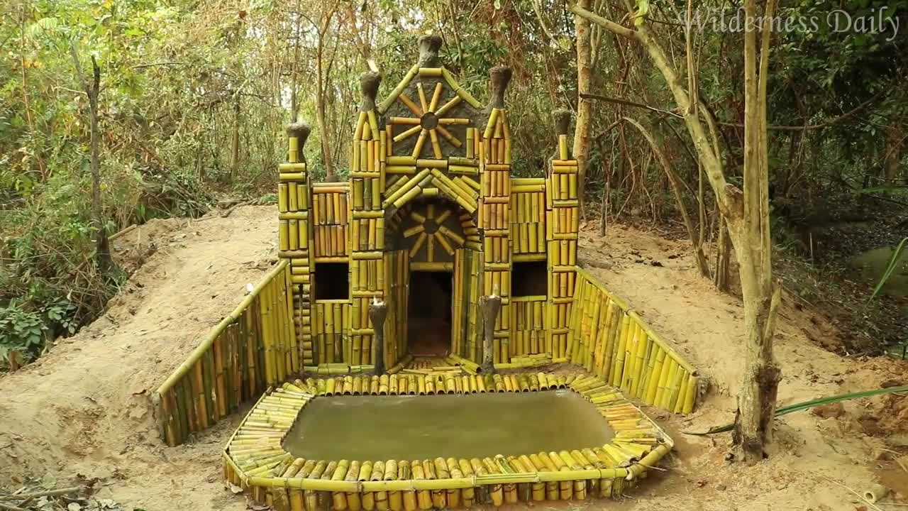 Build the most secret underground dwelling under a bamboo house