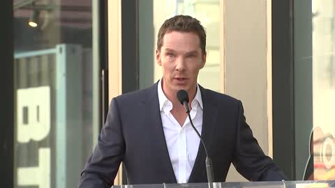 Benedict Cumberbatch talks about Ukraine at Walk of Fame