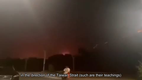 China is conducting a massive shelling of the sea in the direction of the Taiwan Strait at the mome