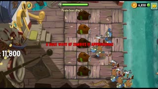 Plants vs Zombies 2 Pirate Seas Day 3