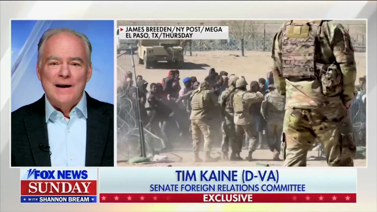 Dem Sen. Kaine is more concerned with words than the millions of illegals flowing across the border