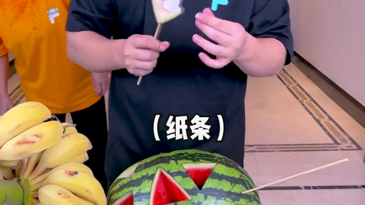 Watermelon challenge is so exciting save it for later