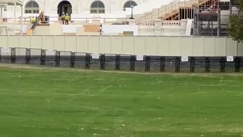 President Trump inauguration stage in front of the Capitol.