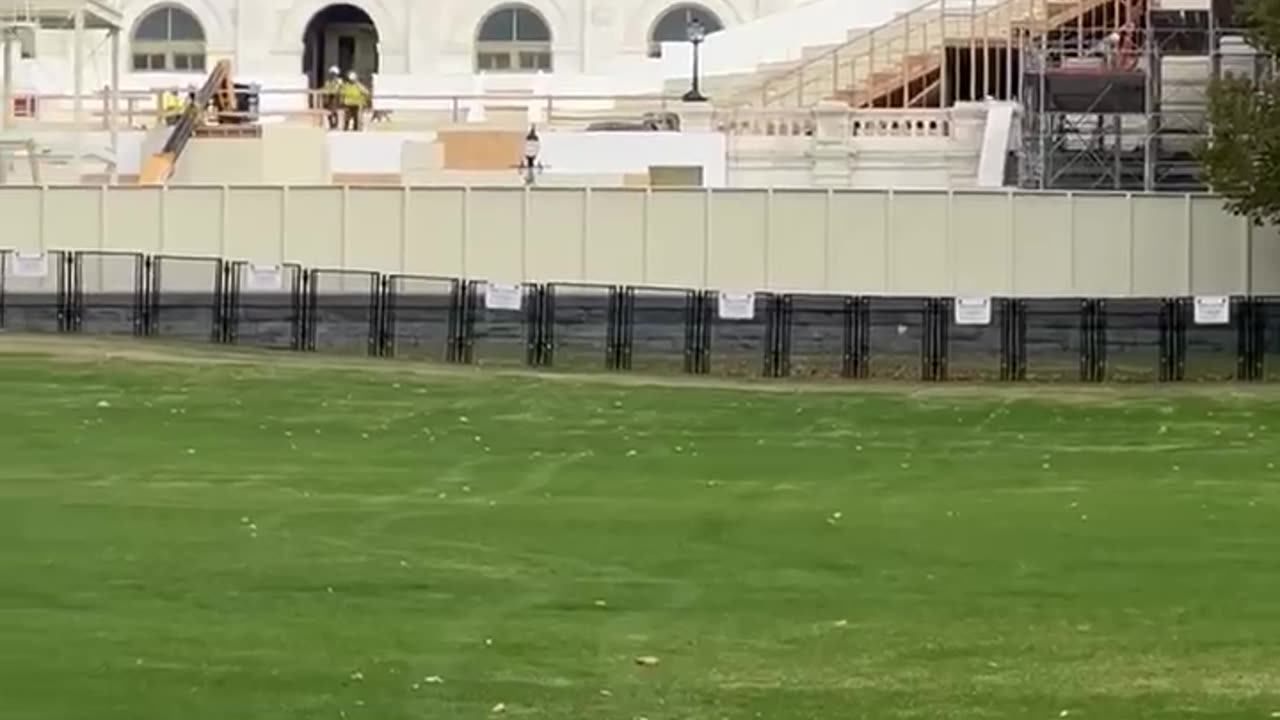 President Trump inauguration stage in front of the Capitol.