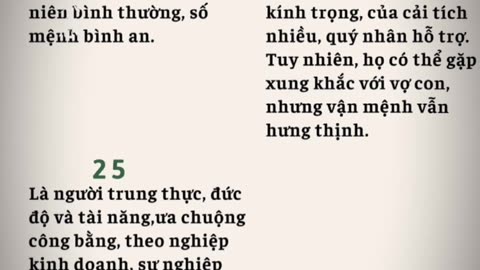 Đoán vận mệnh qua ngày sinh (âm lịch ) trong tử tử vi.Phần 4