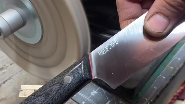 Micarta knife handle polishing