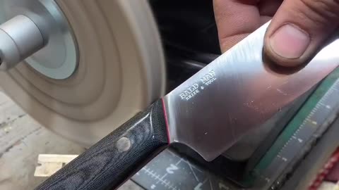 Micarta knife handle polishing