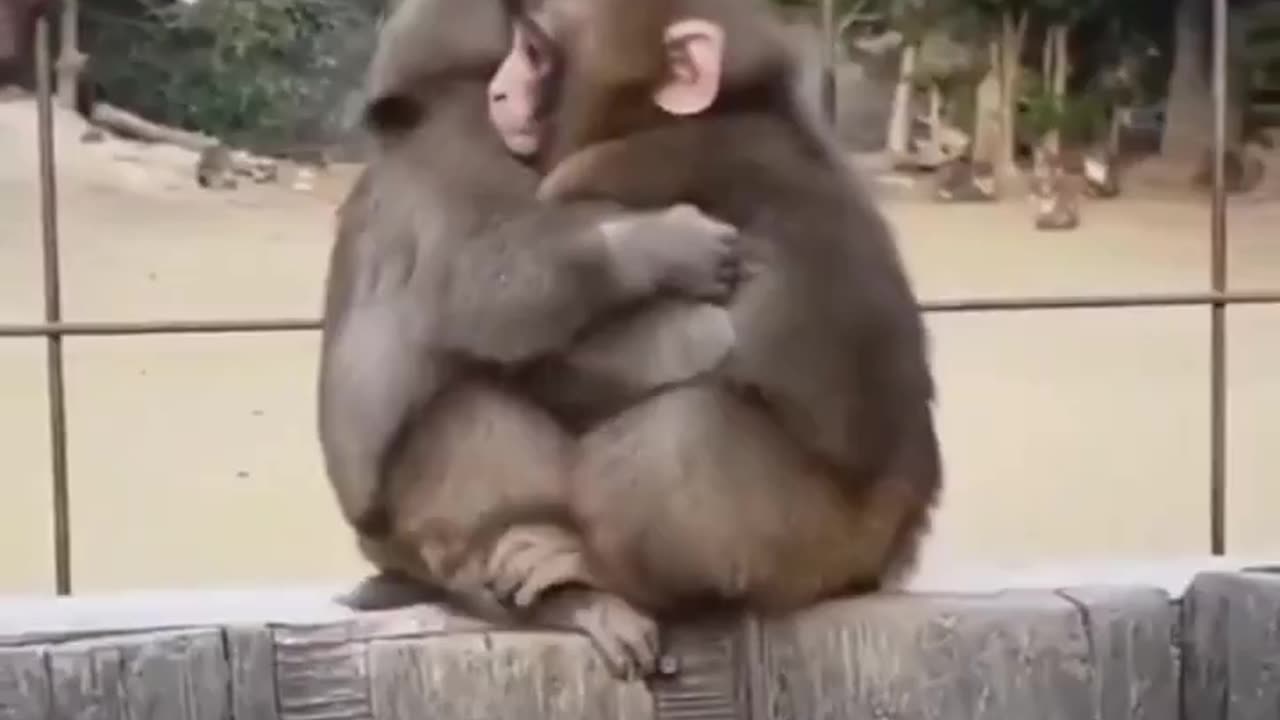 Cutest hug..🐒:)