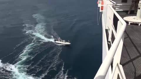 Iran's IRGC Seizing a Greek Oil Tanker