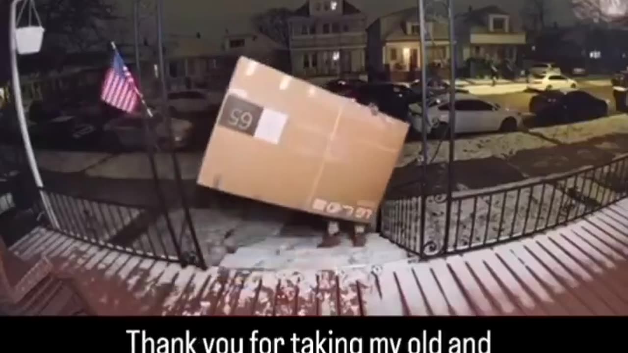 American comes up with a unique method of disposing of their old TV.