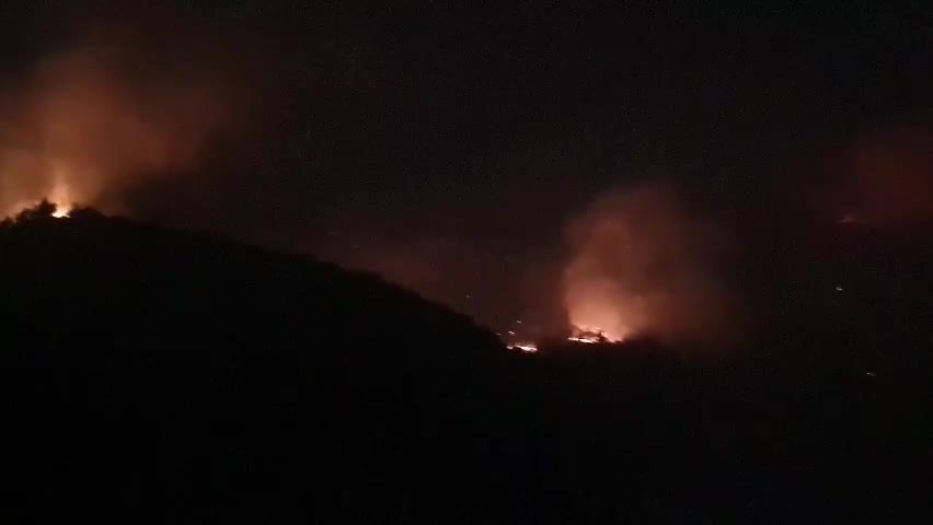 Real-time forest fire in Andong, Korea, 2020.2.21