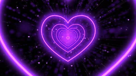 102. Heart Tunnel💜Purple Heart Background