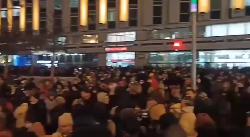 Protestors Gather Outside Of The Kremlin In Response To The Ukrainian Invasion
