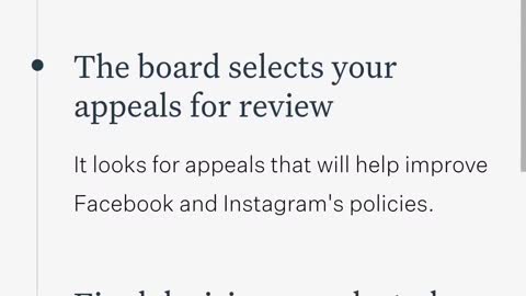 Facebook appeal process