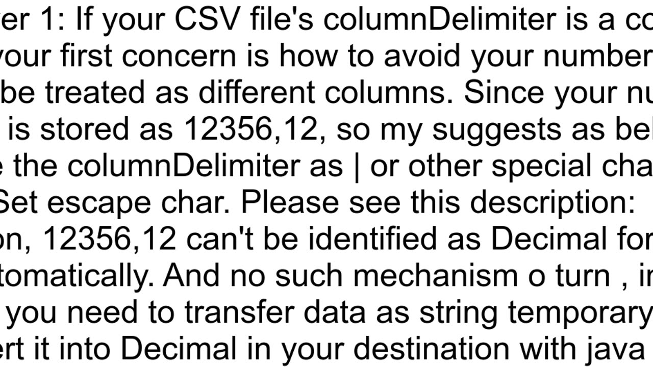 Azure Data Factory Reading doubles with a comma as decimal separator instead of a dot