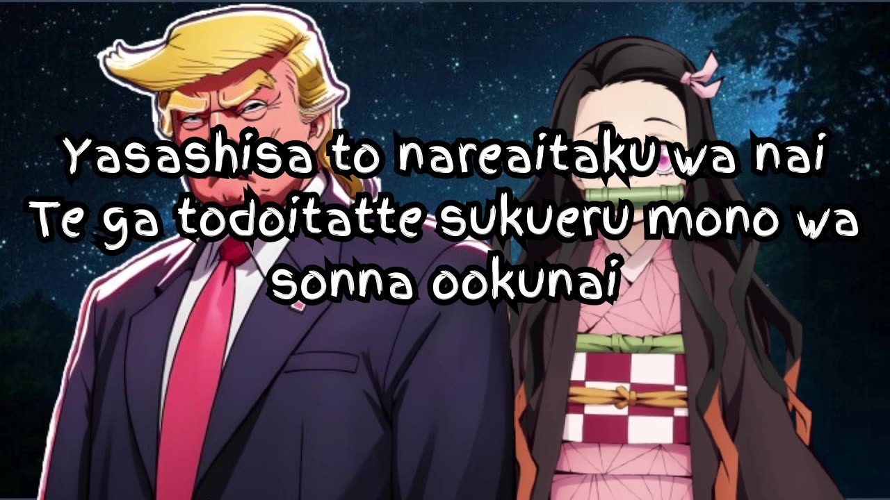 [Donald Trump sings/AI Cover] Kimetsu no Yaiba S1 Ending FictionJunction feat. LiSA - from the edge