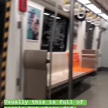 Once packed train in Beijing now totally empty