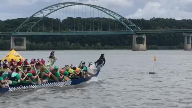 Dubuque Dragon Boat Races 2022 Championship First Heat