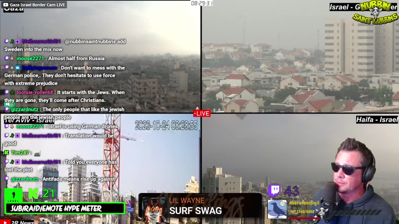 Israel and Gaza LIVE cams / Mental Health Music Monday / LA CAR CHASES / News from X / Music / Chat