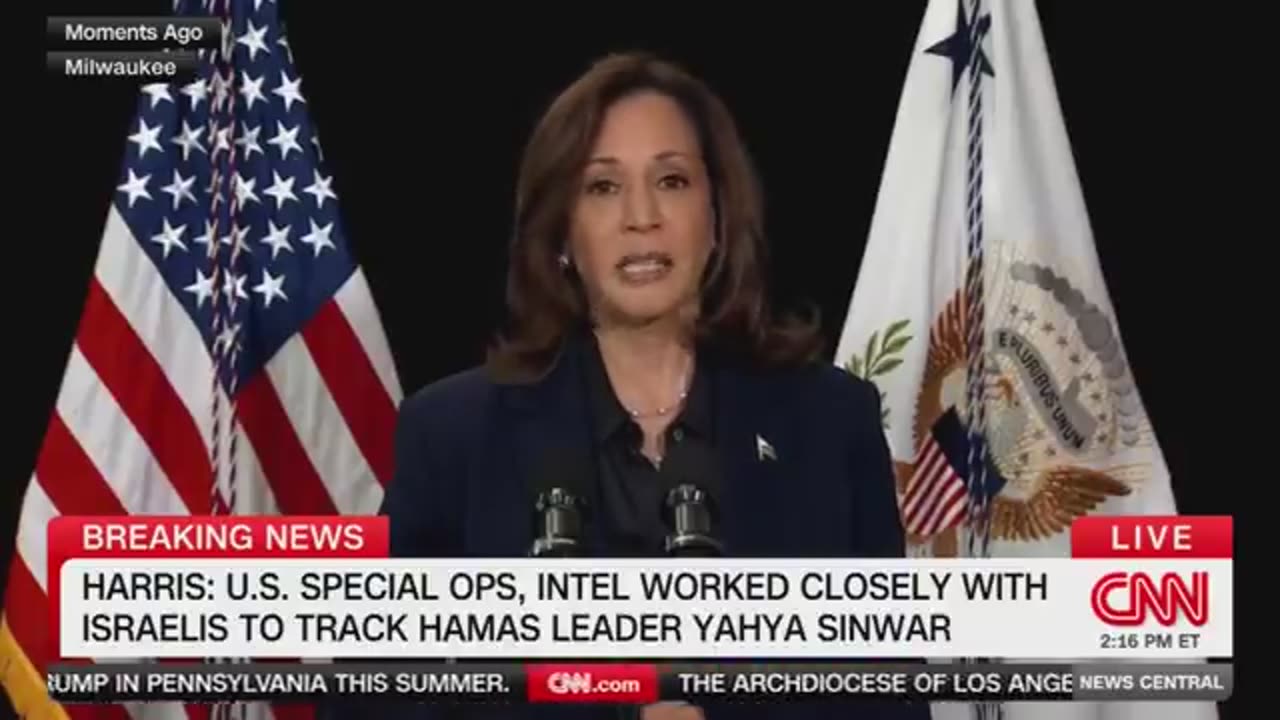 Kamala Harris: "Justice has been served, and the United States, Israel