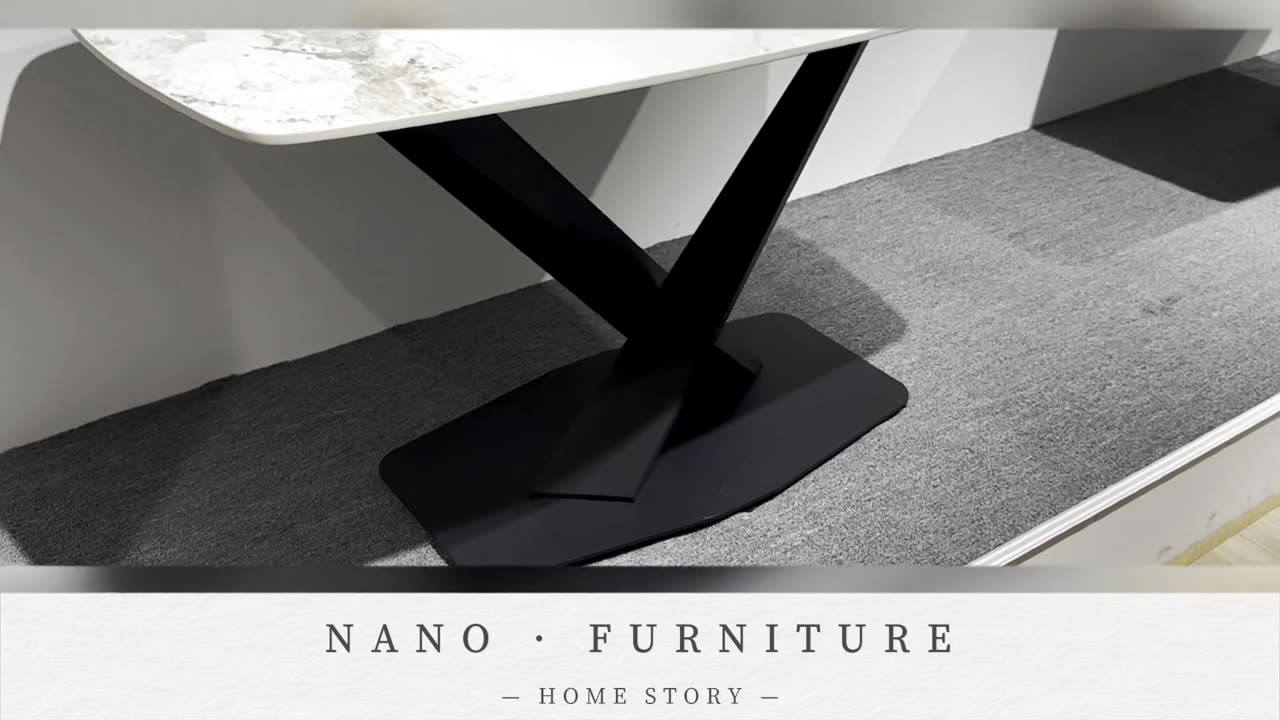 Experience the Perfect Blend of Beauty and Durability with our Nano X Sintered Stone Dining Table!