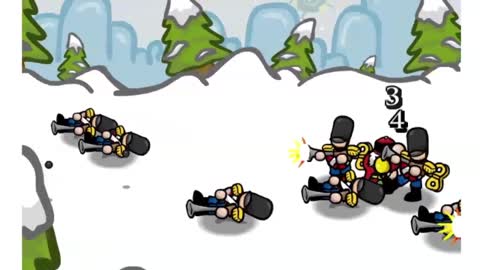 A team battle in the snow