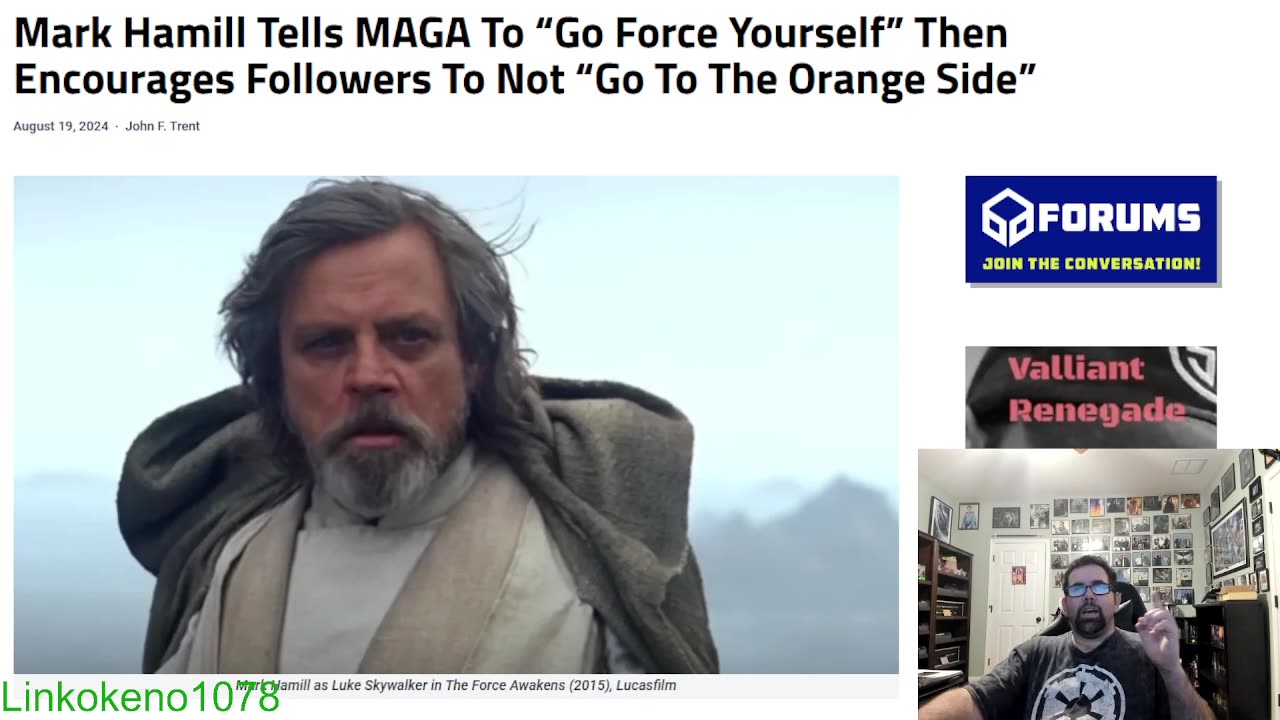 Mark Hamill disrespecting the MAGA group