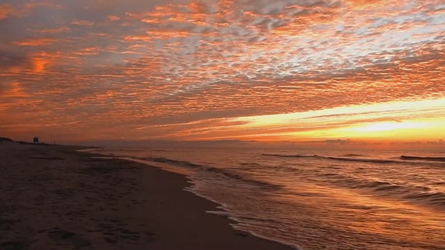 Video Nature Sunset Beach (No Sound, No Music) Free Stock Footage