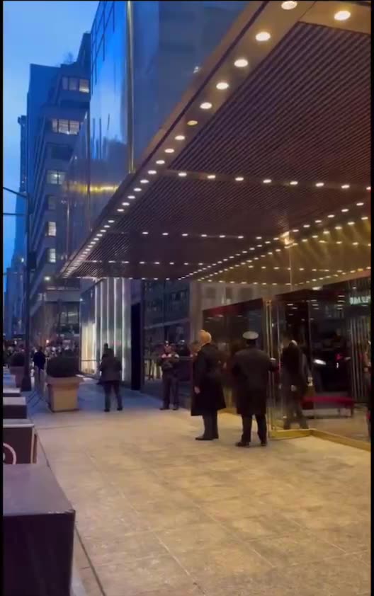 Trump Departs Trump Tower NYC Heading to New Hampshire