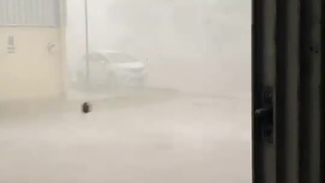 Intense Storm Rips Factory Apart