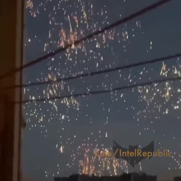 Ukrainian army strikes overhead over Donetsk region.